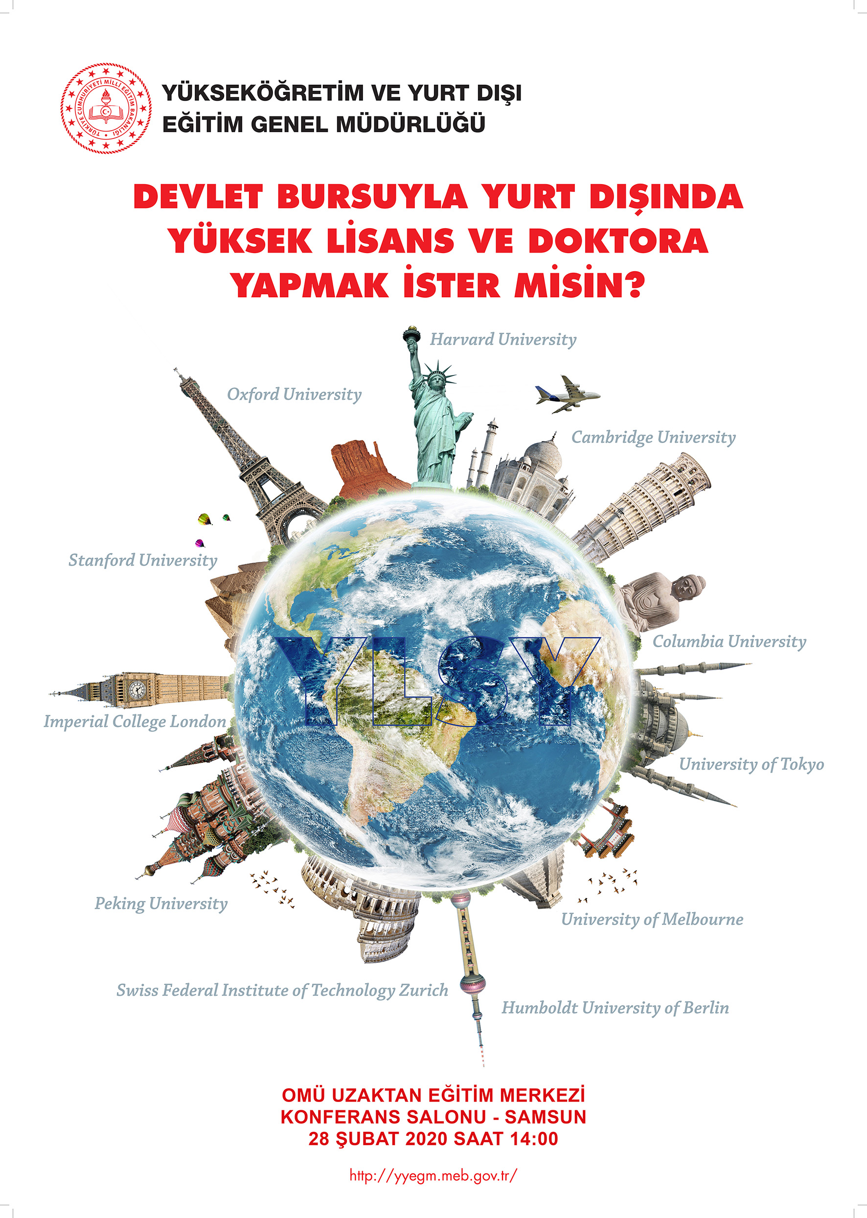 devlet bursuyla yurtdisinda yuksek lisans ve doktora yapmak ister misiniz omu ondokuz mayis universitesi