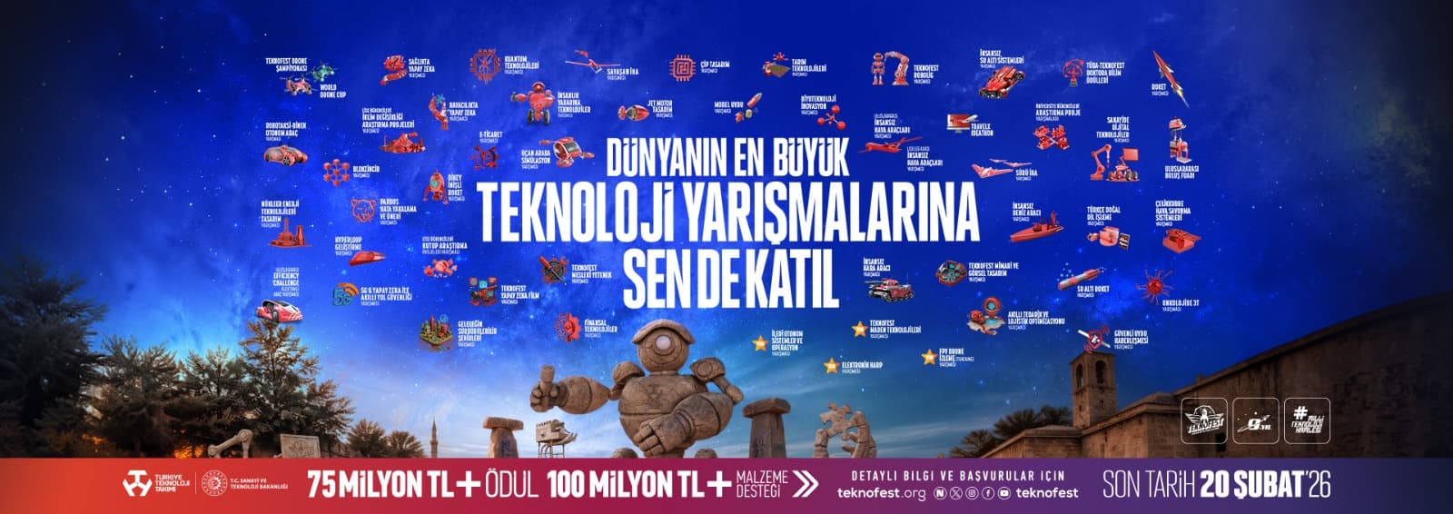 Geleceği Üretenler TEKNOFEST’te Buluşuyor; 2026 Teknoloji Yarışmalarına Başvurular Başladı!
