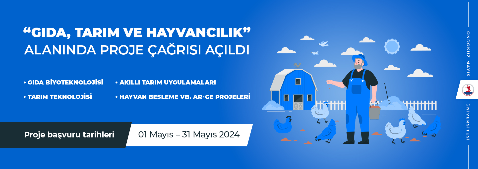 Gıda, Tarım ve Hayvancılık Alanında Proje Çağrısı Açıldı