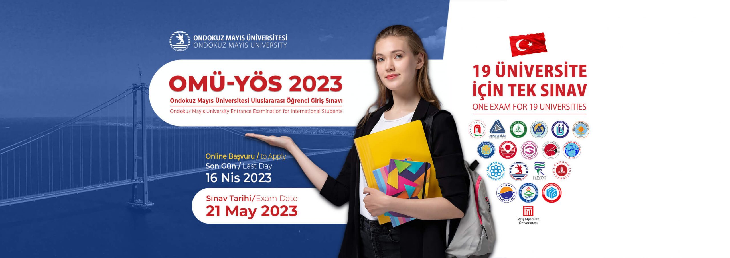 OMÜ-YÖS 2023 - Uluslararası Öğrenci Giriş Sınavı