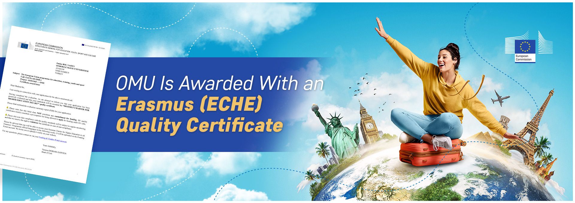 OMU Is Awarded With an Erasmus (ECHE) Quality Certificate   