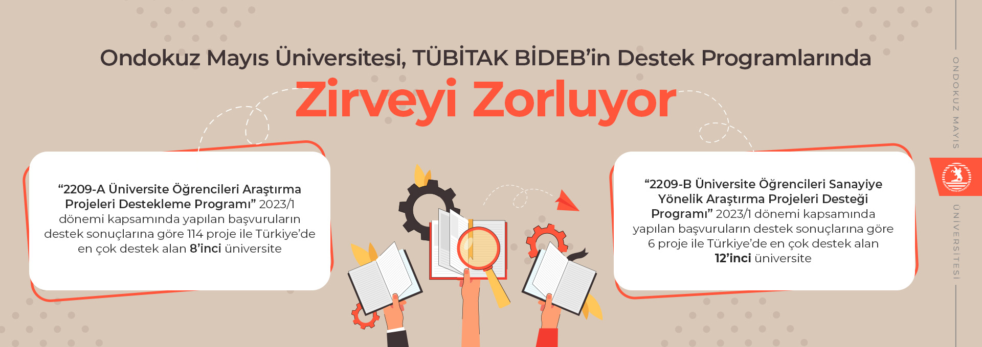 OMÜ; TÜBİTAK BİDEB’in Destek Programlarında Zirveyi Zorluyor