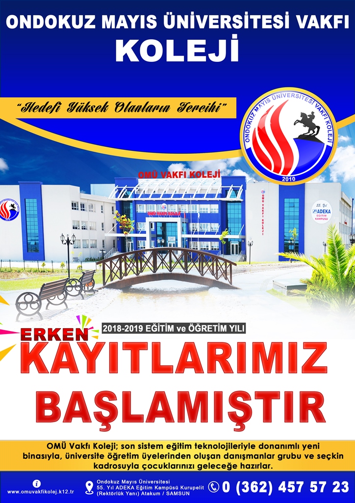 OMÜ Vakfı Kolejinde Erken Kayıt İmkânı | OMÜ | Ondokuz ...