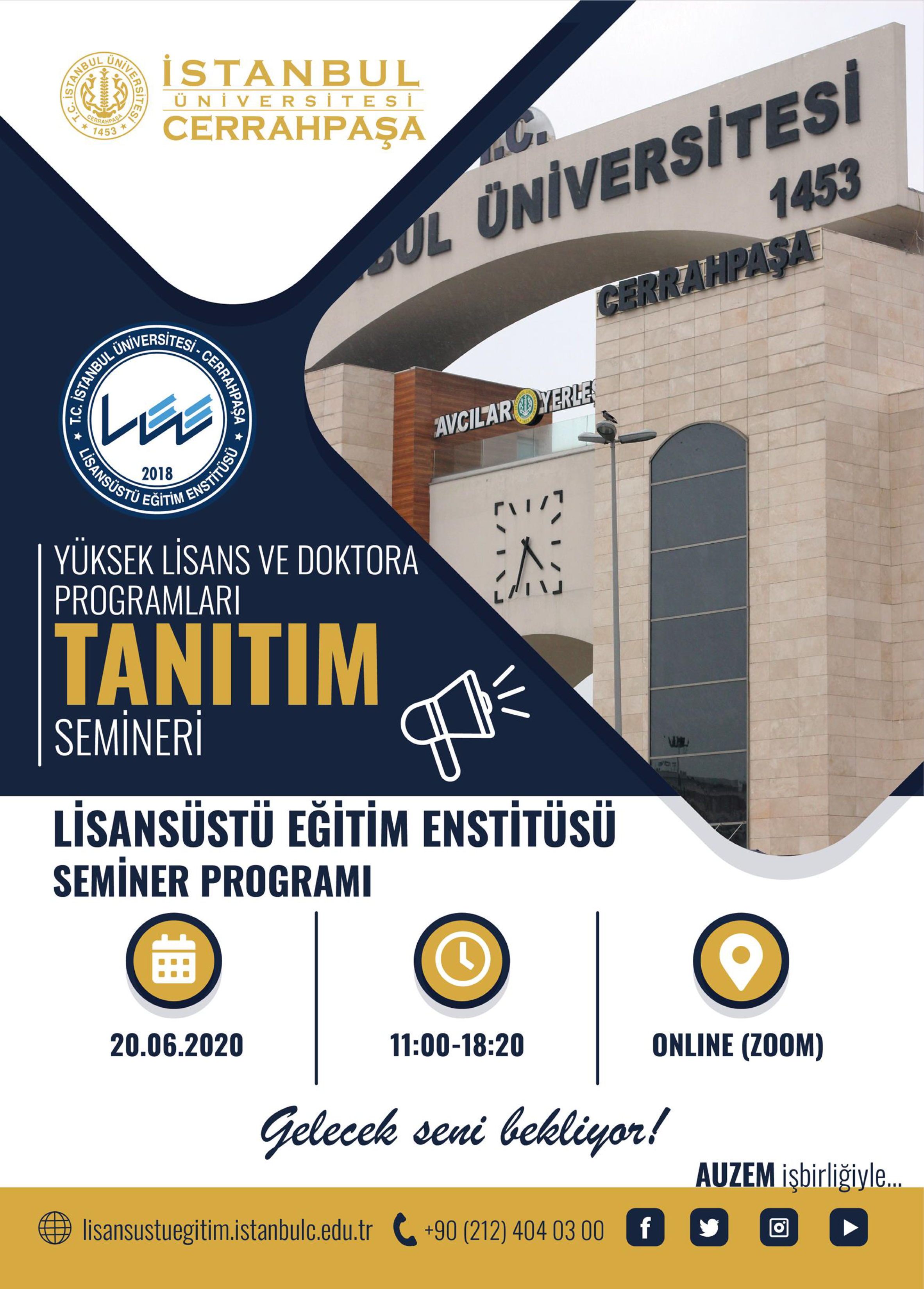 istanbul universitesi cerrahpasa lisansustu egitim enstitusu yuksek lisans ve doktora programi tanitimi omu ondokuz mayis universitesi