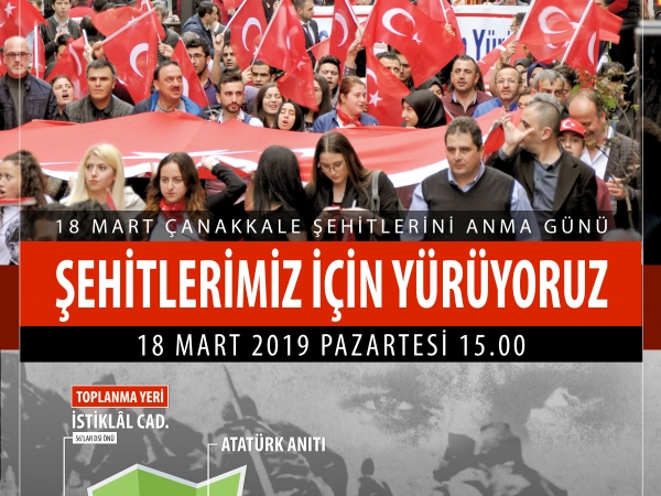 OMÜ ŞEHİTLERİMİZ İÇİN YÜRÜYORUZ 18 MART 2018