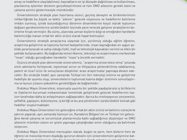 Rektör Bilgiç'in Sunuşu