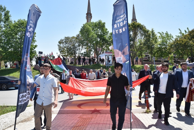 OMÜ'de İsrail'in Gazze'deki Saldırıları Protesto Edildi