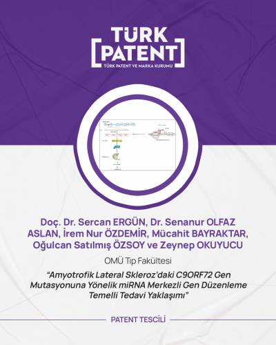 OMÜ’nün Sağlık Alanında Geliştirdiği Projesi Türk Patent Tarafından Tescillendi